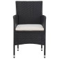 vidaXL Set comedor jardín 3 pzas ratán sintético madera maciza negro vidaXL Set comedor jardín 3 pzas ratán sintético madera maciza negro