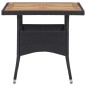 vidaXL Set comedor jardín 3 pzas ratán sintético madera maciza negro vidaXL Set comedor jardín 3 pzas ratán sintético madera maciza negro