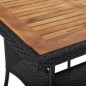 vidaXL Set comedor jardín 3 pzas ratán sintético madera maciza negro vidaXL Set comedor jardín 3 pzas ratán sintético madera maciza negro