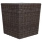 vidaXL Set de bistró de jardín 3 pzas ratán PE vidrio templado marrón vidaXL Set de bistró de jardín 3 pzas ratán PE vidrio templado marrón