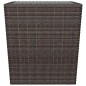 vidaXL Set de bistró de jardín 3 pzas ratán PE vidrio templado marrón vidaXL Set de bistró de jardín 3 pzas ratán PE vidrio templado marrón