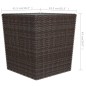 vidaXL Set de bistró de jardín 3 pzas ratán PE vidrio templado marrón vidaXL Set de bistró de jardín 3 pzas ratán PE vidrio templado marrón