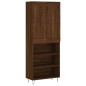 vidaXL Aparador alto madera contrachapada marrón roble 69,5x34x180 cm vidaXL Aparador alto madera contrachapada marrón roble 69,5x34x180 cm