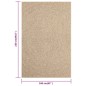vidaXL Alfombra con aspecto de yute interior y exterior 160x230 cm vidaXL Alfombra con aspecto de yute interior y exterior 160x230 cm