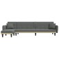vidaXL Sofá cama en forma de L tela gris oscuro 275x140x70 cm vidaXL Sofá cama en forma de L tela gris oscuro 275x140x70 cm