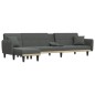 vidaXL Sofá cama en forma de L tela gris oscuro 275x140x70 cm vidaXL Sofá cama en forma de L tela gris oscuro 275x140x70 cm