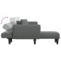 vidaXL Sofá cama en forma de L tela gris oscuro 275x140x70 cm vidaXL Sofá cama en forma de L tela gris oscuro 275x140x70 cm