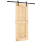 vidaXL Puerta corredera con herrajes madera maciza de pino 80x210 cm vidaXL Puerta corredera con herrajes madera maciza de pino 80x210 cm