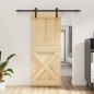 vidaXL Puerta corredera con herrajes madera maciza de pino 85x210 cm