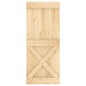 vidaXL Puerta corredera con herrajes madera maciza de pino 85x210 cm