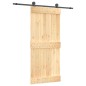 vidaXL Puerta corredera con herrajes madera maciza de pino 90x210 cm vidaXL Puerta corredera con herrajes madera maciza de pino 90x210 cm