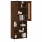 vidaXL Aparador alto madera contrachapada marrón roble 69,5x34x180 cm vidaXL Aparador alto madera contrachapada marrón roble 69,5x34x180 cm