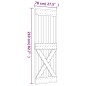 vidaXL Puerta corredera con herrajes madera maciza de pino 70x210 cm