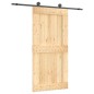 vidaXL Puerta corredera con herrajes madera maciza de pino 100x210 cm vidaXL Puerta corredera con herrajes madera maciza de pino 100x210 cm