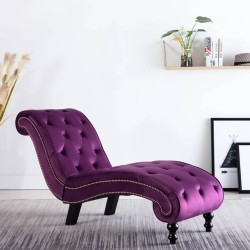 vidaXL Diván de terciopelo morado