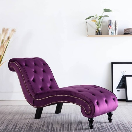 vidaXL Diván de terciopelo morado