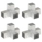 vidaXL Conectores de postes en X 4 uds metal galvanizado 81x81 mm vidaXL Conectores de postes en X 4 uds metal galvanizado 81x81 mm