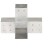 vidaXL Conectores de postes en X 4 uds metal galvanizado 81x81 mm vidaXL Conectores de postes en X 4 uds metal galvanizado 81x81 mm