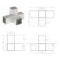 vidaXL Conectores de postes en X 4 uds metal galvanizado 81x81 mm vidaXL Conectores de postes en X 4 uds metal galvanizado 81x81 mm
