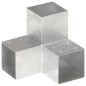 vidaXL Conectores de postes en Y 4 uds metal galvanizado 101x101 mm