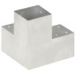 vidaXL Conectores de postes en Y 4 uds metal galvanizado 101x101 mm