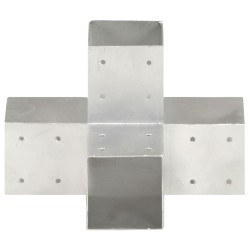 vidaXL Conector de postes en forma de X metal galvanizado 91x91 mm