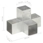 vidaXL Conector de postes en forma de X metal galvanizado 91x91 mm vidaXL Conector de postes en forma de X metal galvanizado 91x91 mm