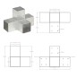 vidaXL Conector de postes en forma de X metal galvanizado 91x91 mm vidaXL Conector de postes en forma de X metal galvanizado 91x91 mm