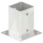 vidaXL Anclajes para postes 4 unidades metal galvanizados 91 mm vidaXL Anclajes para postes 4 unidades metal galvanizados 91 mm