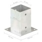 vidaXL Anclajes para postes 4 unidades metal galvanizados 91 mm vidaXL Anclajes para postes 4 unidades metal galvanizados 91 mm
