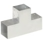 vidaXL Conectores de postes en T 4 uds metal galvanizado 101x101 mm vidaXL Conectores de postes en T 4 uds metal galvanizado 101x101 mm