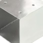 vidaXL Conectores de postes en T 4 uds metal galvanizado 101x101 mm vidaXL Conectores de postes en T 4 uds metal galvanizado 101x101 mm