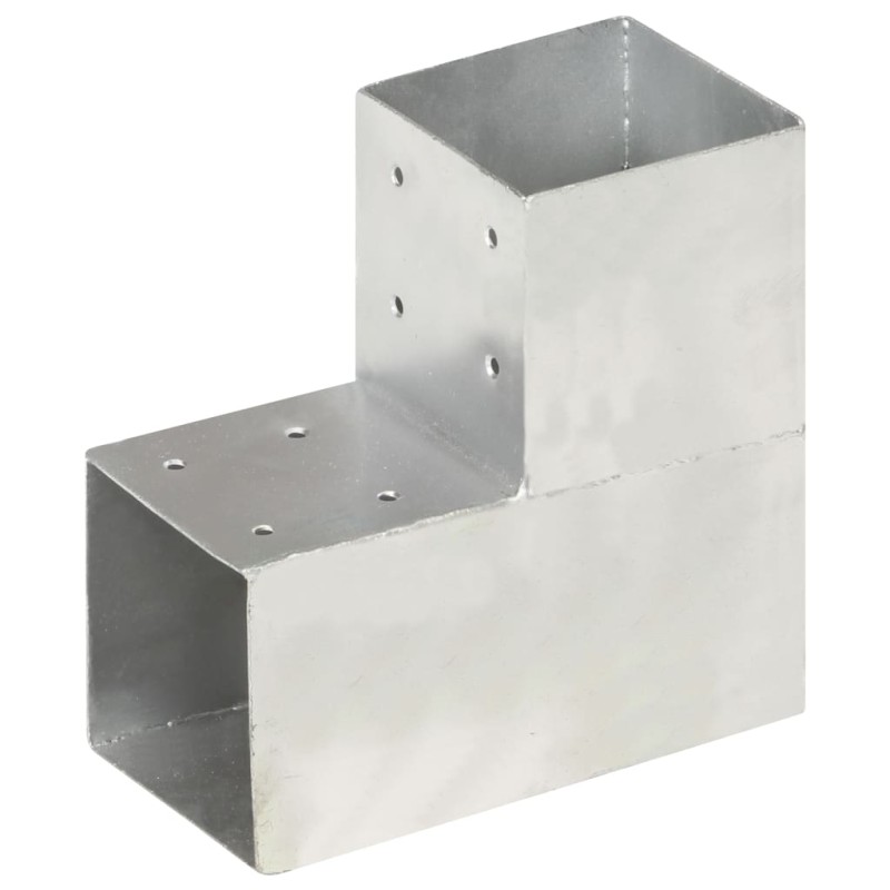 vidaXL Conector de postes en forma de L metal galvanizado 101x101 mm vidaXL Conector de postes en forma de L metal galvanizado 101x101 mm