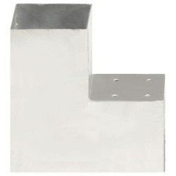 vidaXL Conector de postes en forma de L metal galvanizado 101x101 mm