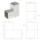 vidaXL Conector de postes en forma de L metal galvanizado 101x101 mm vidaXL Conector de postes en forma de L metal galvanizado 101x101 mm