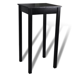 vidaXL Mesa de bar con 2 sillas de barra negras