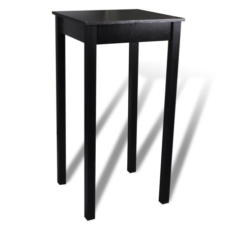 vidaXL Mesa de bar con 2 sillas de barra negras