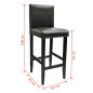 vidaXL Mesa de bar con 2 sillas de barra negras vidaXL Mesa de bar con 2 sillas de barra negras