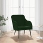 vidaXL Sillón de terciopelo verde oscuro 63x76x80 cm vidaXL Sillón de terciopelo verde oscuro 63x76x80 cm