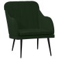 vidaXL Sillón de terciopelo verde oscuro 63x76x80 cm vidaXL Sillón de terciopelo verde oscuro 63x76x80 cm