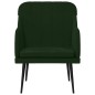 vidaXL Sillón de terciopelo verde oscuro 63x76x80 cm vidaXL Sillón de terciopelo verde oscuro 63x76x80 cm