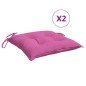 vidaXL Cojines de silla de jardín 2 uds tela Oxford rosa 50x50x7 cm vidaXL Cojines de silla de jardín 2 uds tela Oxford rosa 50x50x7 cm