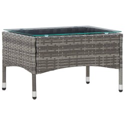 vidaXL Set muebles de jardín 2 piezas con cojín ratán sintético gris 