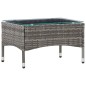 vidaXL Set muebles de jardín 2 piezas con cojín ratán sintético gris 