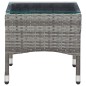 vidaXL Set muebles de jardín 2 piezas con cojín ratán sintético gris 
