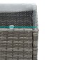 vidaXL Set muebles de jardín 2 piezas con cojín ratán sintético gris 