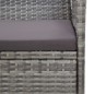 vidaXL Set muebles de jardín 2 piezas con cojín ratán sintético gris 
