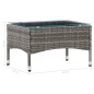 vidaXL Set muebles de jardín 2 piezas con cojín ratán sintético gris 