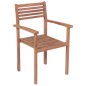 vidaXL Sillas de jardín con cojines 4 uds madera maciza de teca beige vidaXL Sillas de jardín con cojines 4 uds madera maciza de teca beige