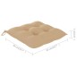 vidaXL Sillas de jardín con cojines 4 uds madera maciza de teca beige vidaXL Sillas de jardín con cojines 4 uds madera maciza de teca beige